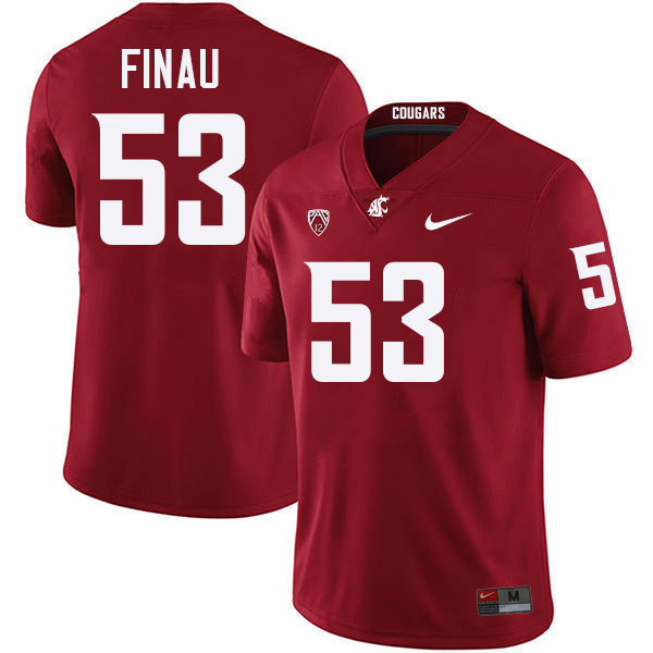 Soni Finau WSU Cougars Jersey.Washington State Cougars #53 Soni Finau Jersey Youth-Crimson